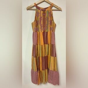 Sundance Multicolor Patchwork Midi Dress